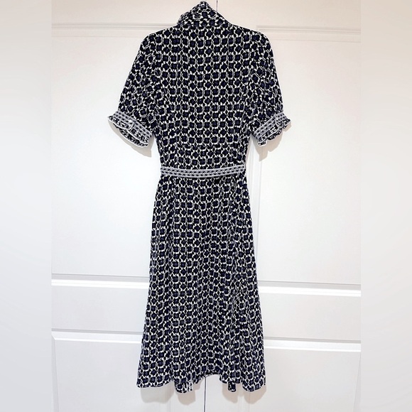 🌼 MAX STUDIO London - Maxi Dress Open/Button Down Scallop Sleeves and Collar - Picture 6 of 8